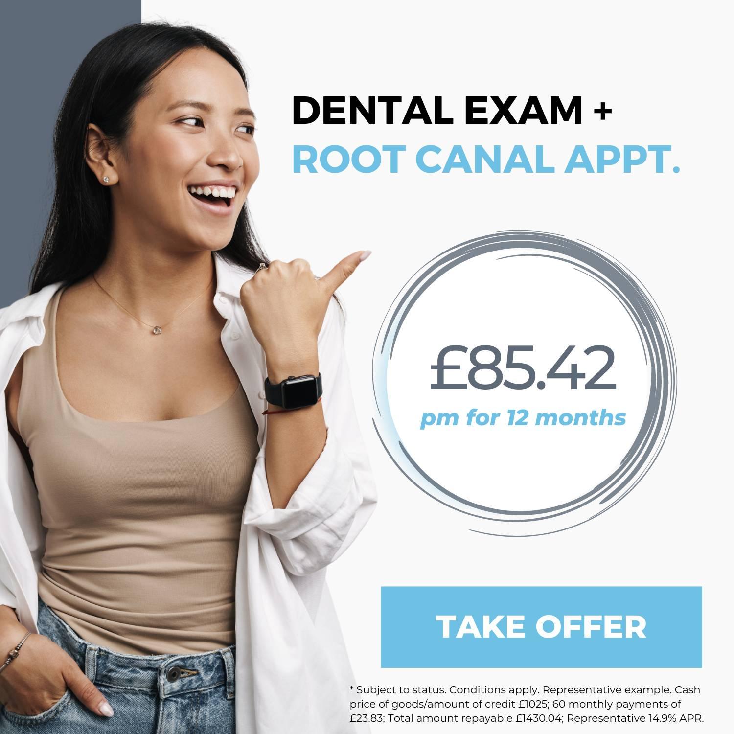 exam + root canal offer image